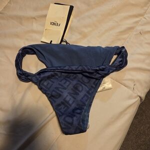 Fendi Mirrored Blue Bikini Bottom